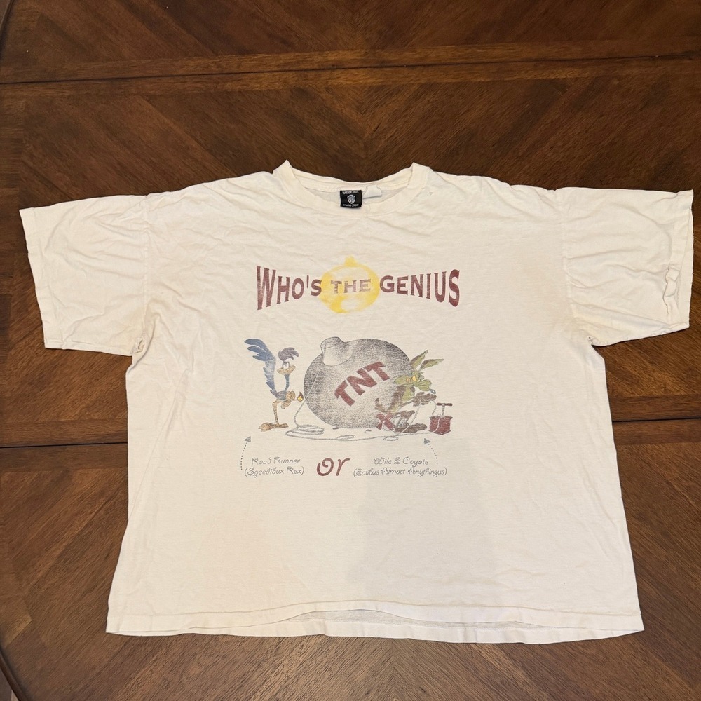 Vintage Warner Bros Studio Store Looney Tunes Wile E Coyote Road Runn Shirt 2XL